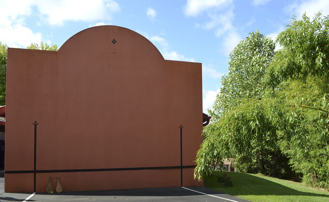 A typical Basque pelota court at Saint-Pierre d'Irube in the Basque country